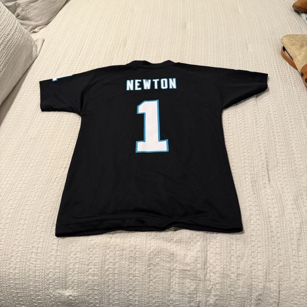 NFL Carolina Panthers Cam Newton Youth Medium Jersey - Black/Blue